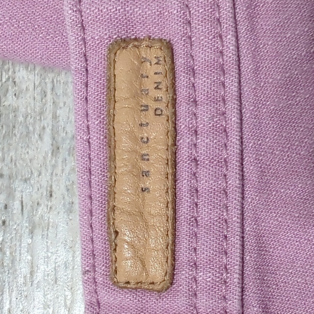 🚨3/$20! Sanctuary Low Rise Ankle Crop Pink Skinny Jeans Size 26 - Picture 3 of 6